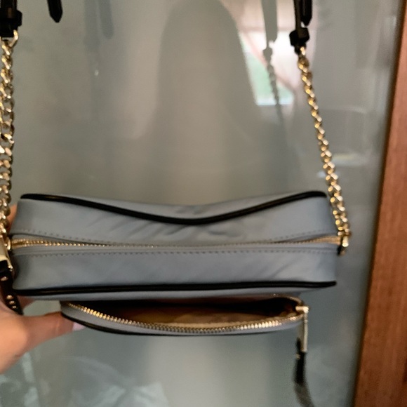 Michael Kors Leila Nylon Camera Crossbody Bag in Pale Blue - Picture 9 of 13